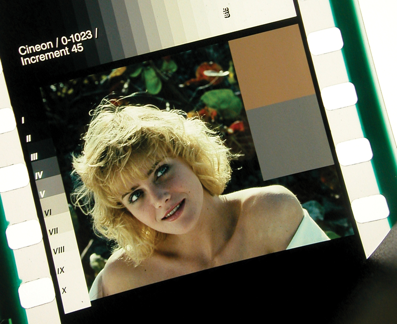 Cineon test frame on film
